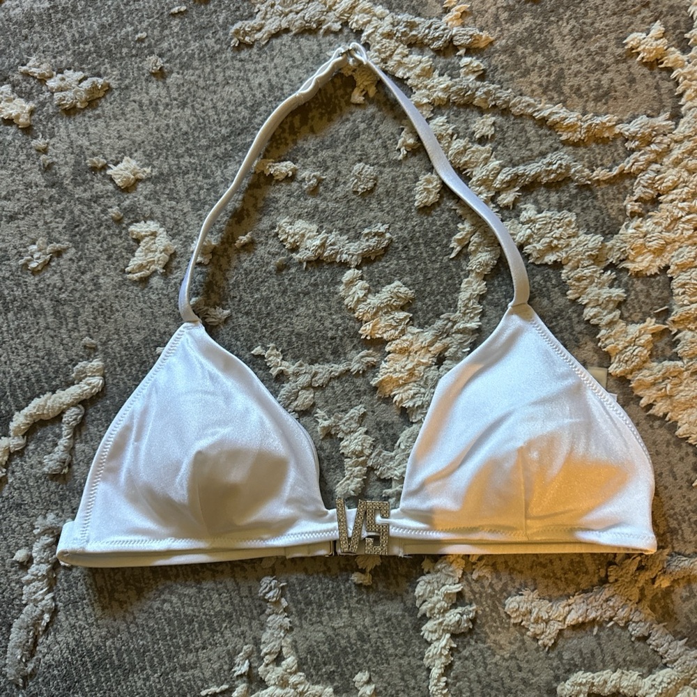 Victorias Secret Logo Rhinestone Triangle Bikini Top